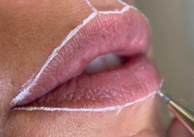 Delinare il trucco semipermante labbra