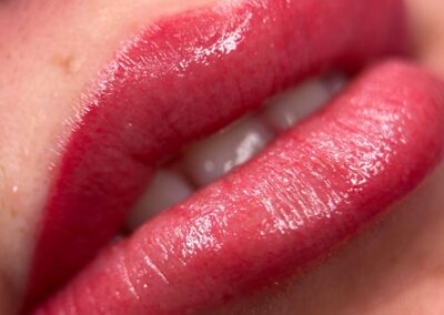 Risultato del trucco semipermante labbra su cliente