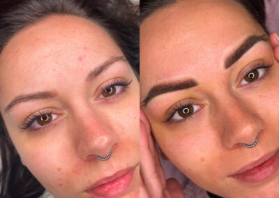 Trucco Semipermanente sopracciglia - prima e dopo
